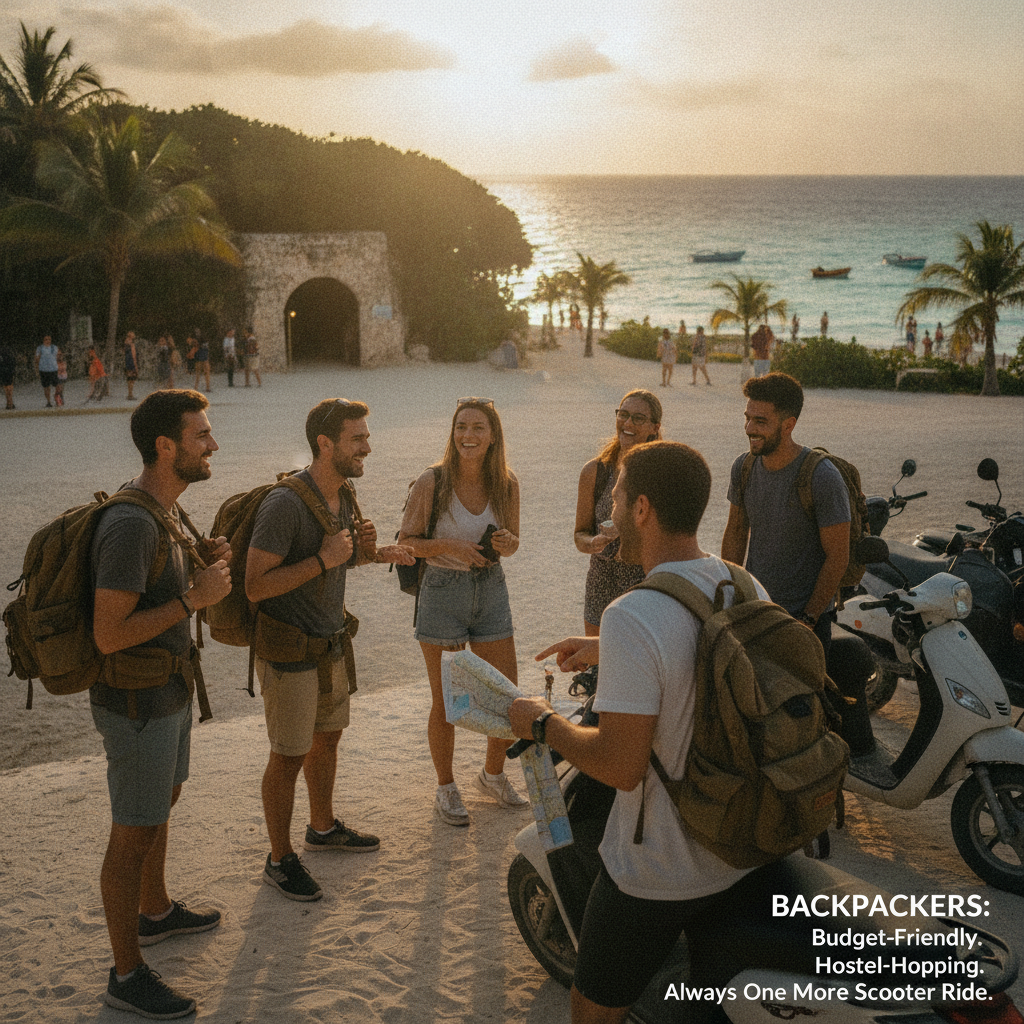 Backpackers community in Playa del Carmen
